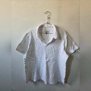 Goodfellow & Co White Collared Shirt Size L